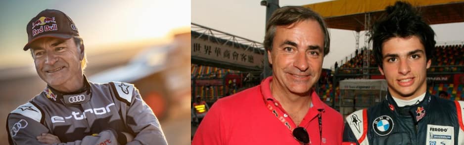 Carlos Sainz Sr. Spanish rally driver with his Son Carlos Sainz Jr.
